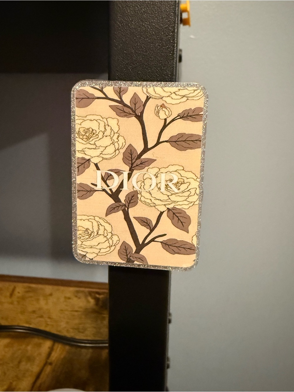 Brown Floral Dior Acrylic Magnet